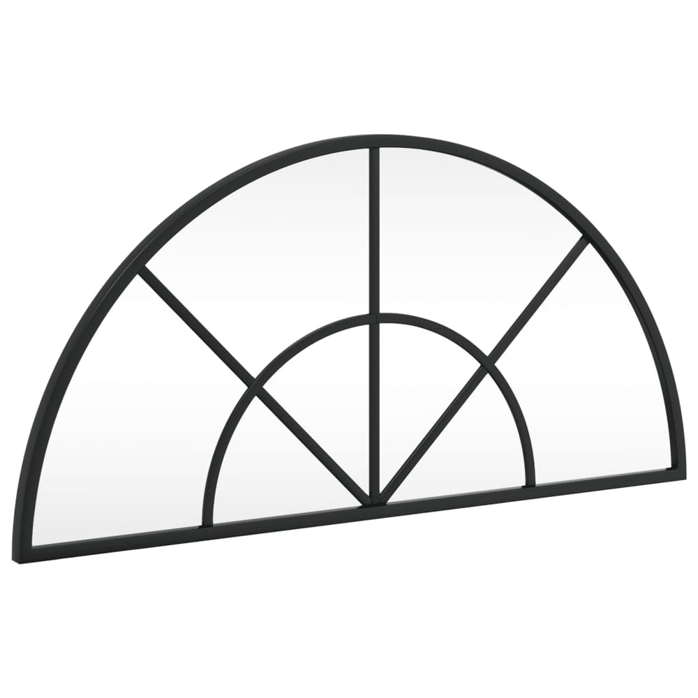 Wall Mirror Black 23.6&quot;X.8&quot; Arch Iron