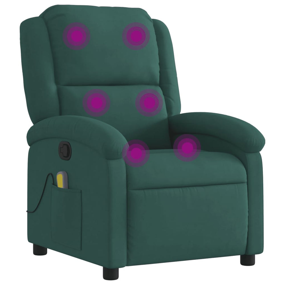 Massage Recliner Chair Velvet