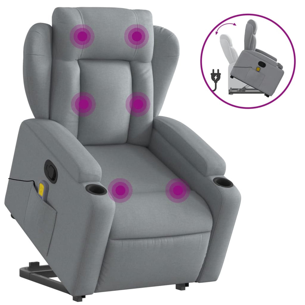 Stand Up Massage Recliner Chair Fabric