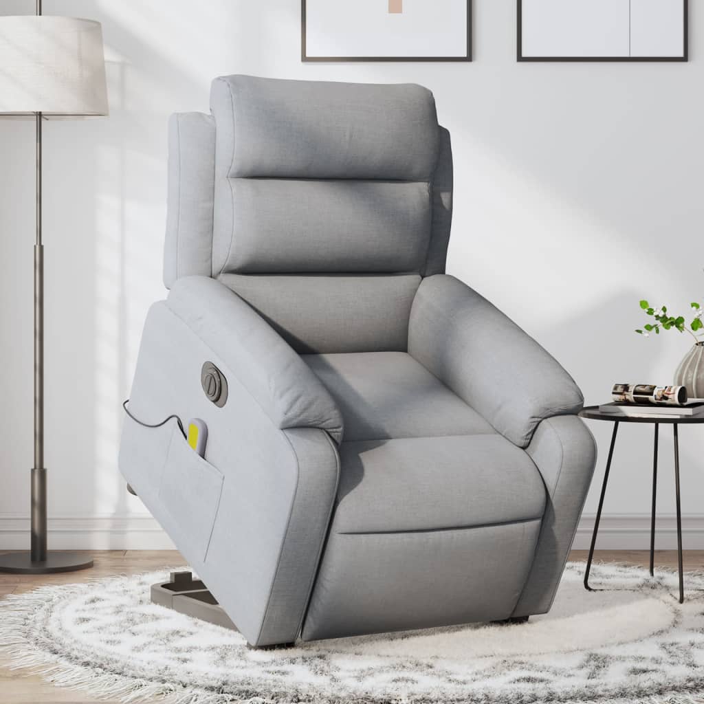 Electric Stand Up Massage Recliner Chair Fabric