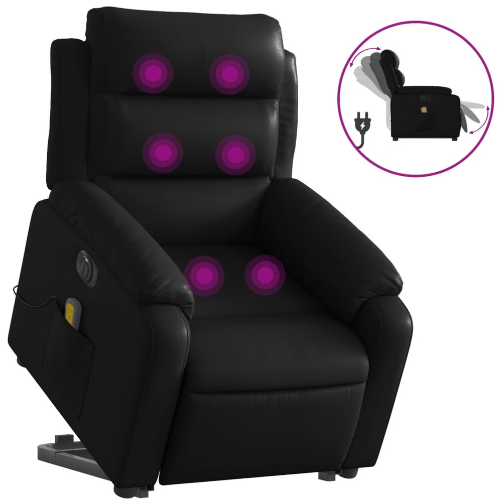 Electric Stand Up Massage Recliner Chair Faux Leather