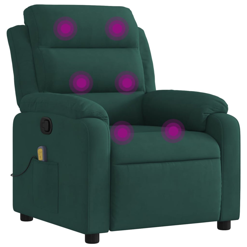 Massage Recliner Chair Velvet