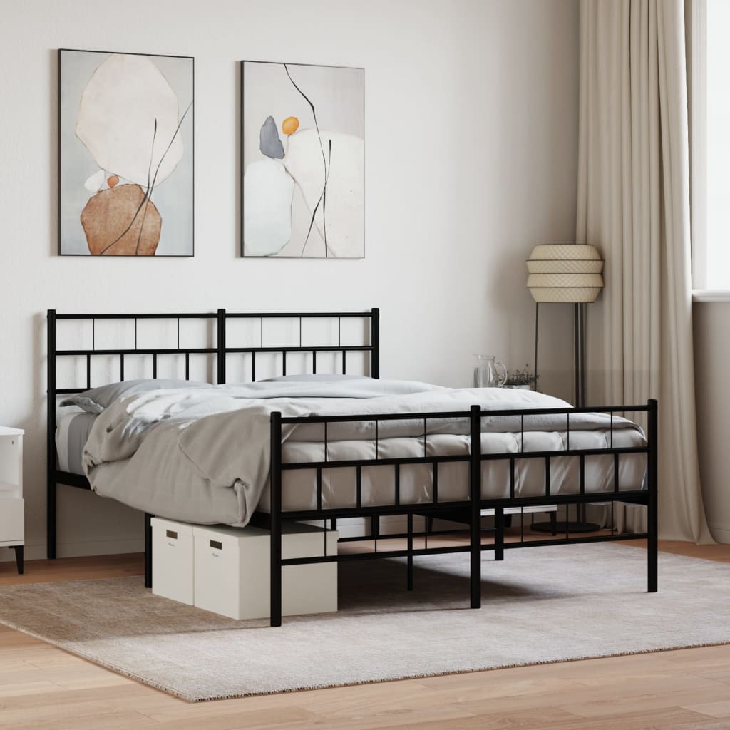 Metal Bed Frame With Headboard And Footboard