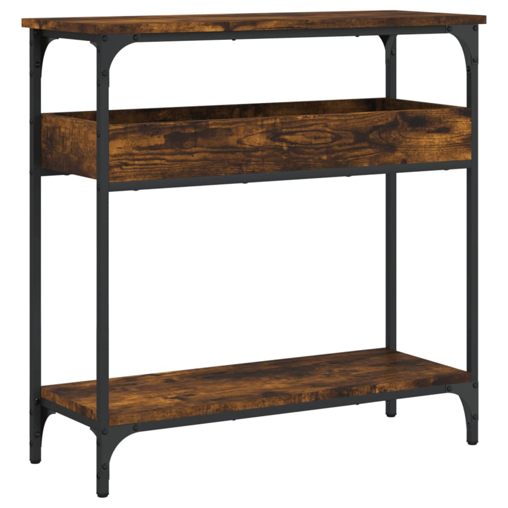 Console Table With Shelf Smoked Oak 29.5&quot;X11.4&quot;X29.5&quot; Engineered Wood