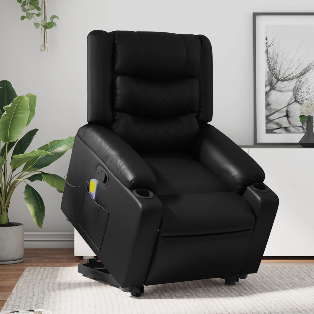 Stand Up Massage Recliner Chair Faux Leather