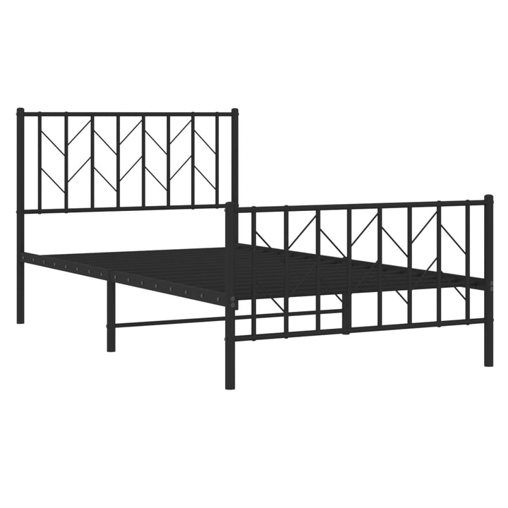 Metal Bed Frame With Headboard And Footboard
